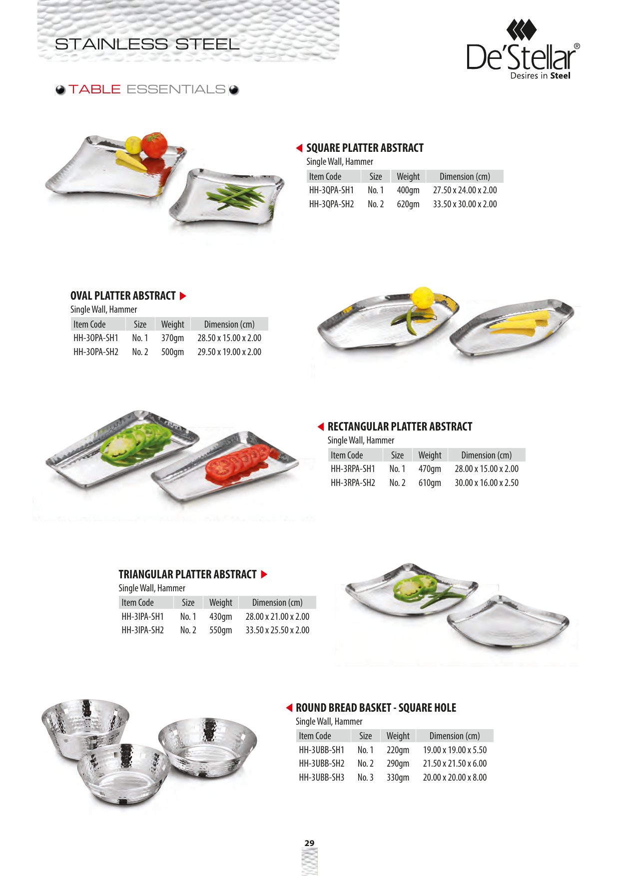 Triangular Platter — catalogue page 2