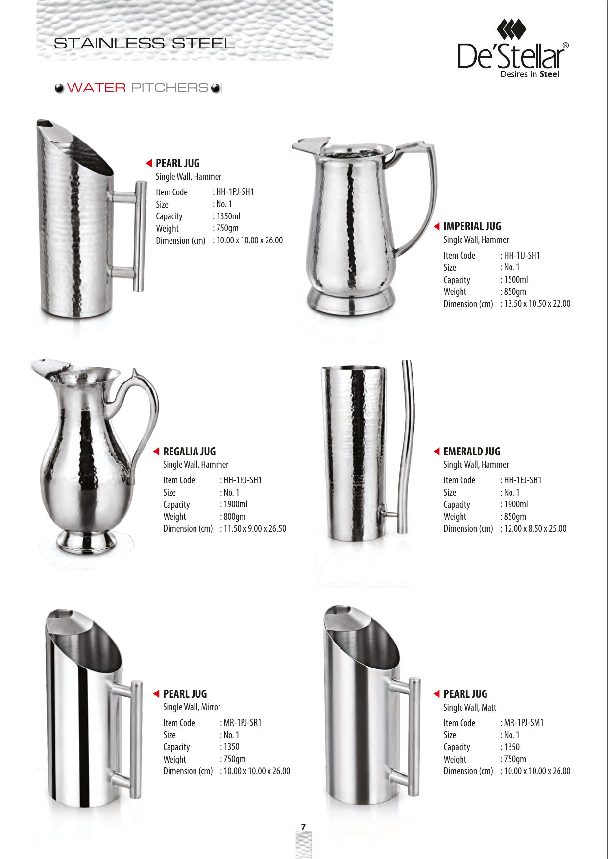 Imperial Jug — catalogue page 1