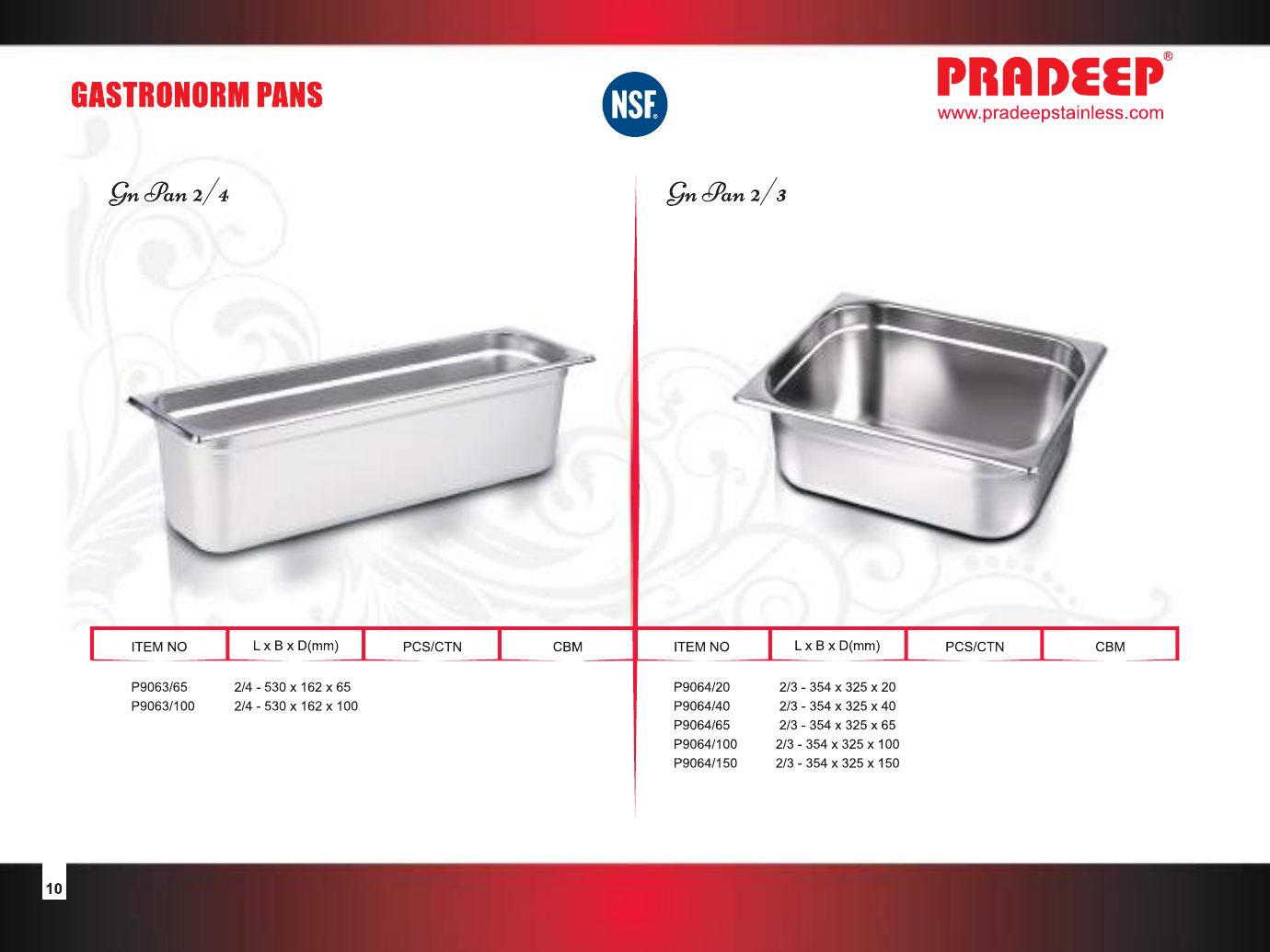 Gastronorm Pans 2/1 & 1/1 — catalogue page 2