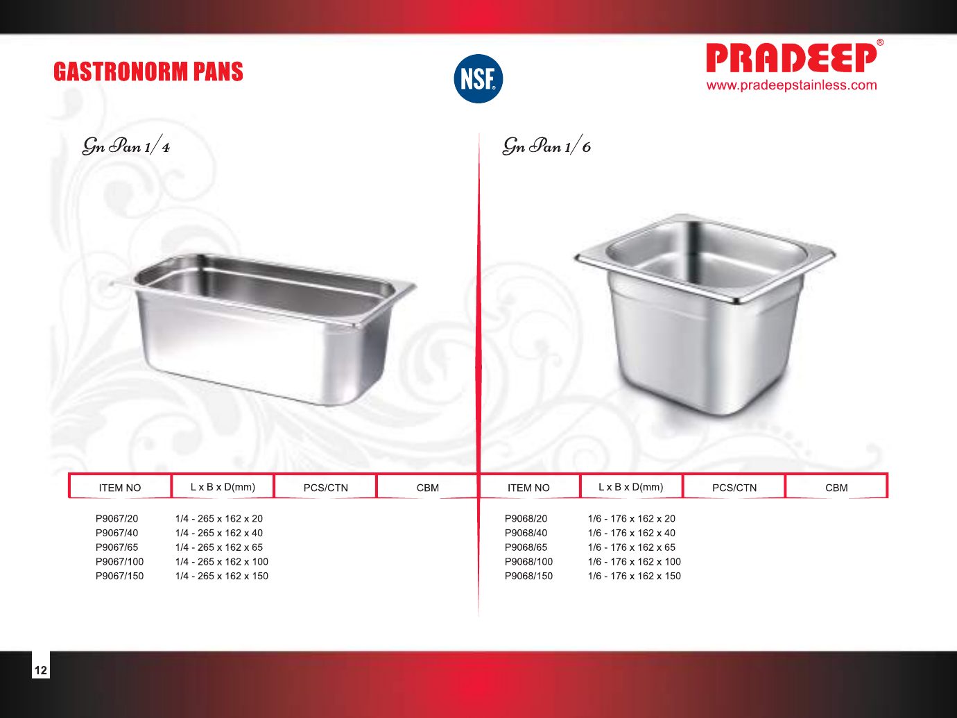 Gastronorm Pans 1/2 & 1/3 — catalogue page 2