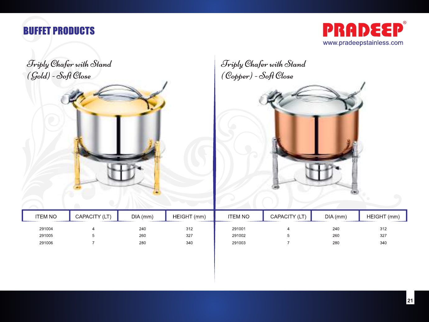 Buffet – Chaffer Warmer (Induction) — catalogue page 2
