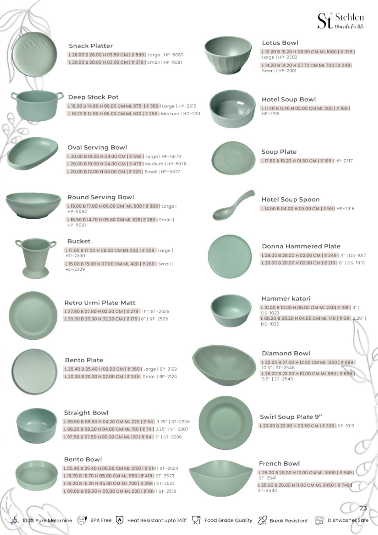 Speckle Series – Blue Dot — catalogue page 2