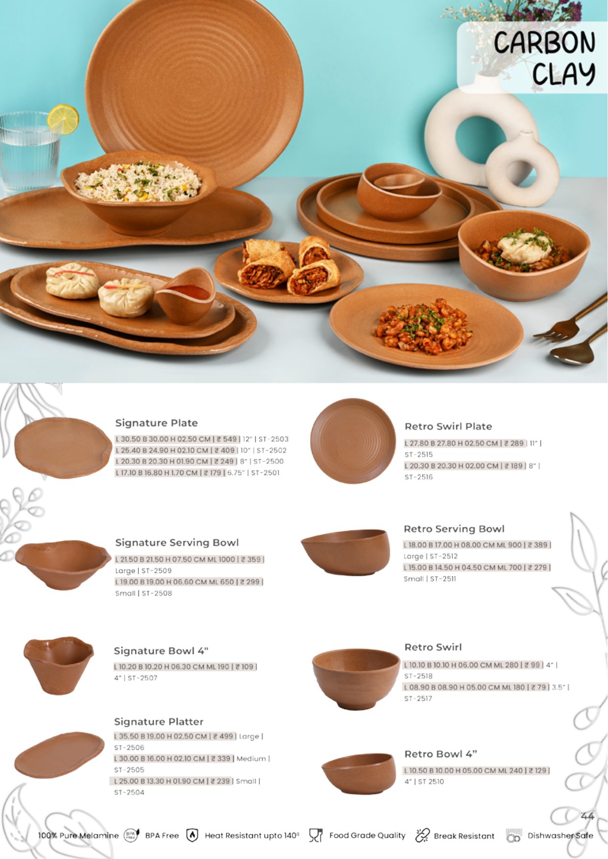 Signature Collection – Carbon Clay — catalogue page 1