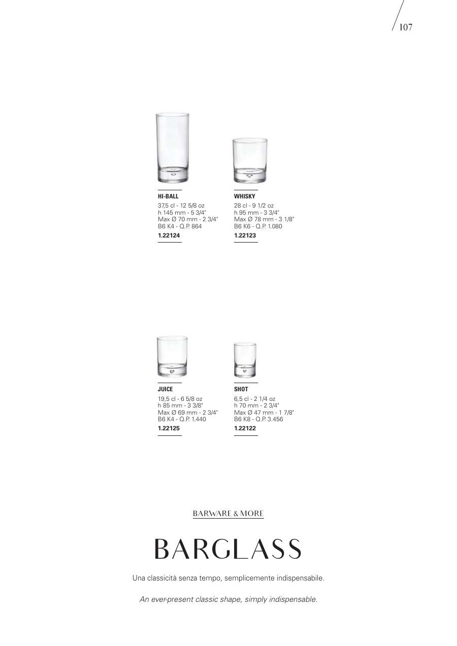 Bormioli Rocco Bormioli Rocco Glassware 2025 page — page 109