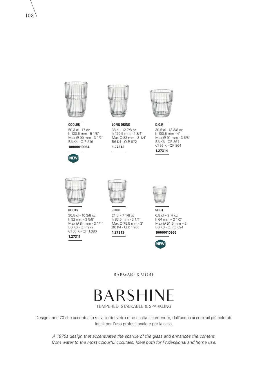 Bormioli Rocco Bormioli Rocco Glassware 2025 page — page 110